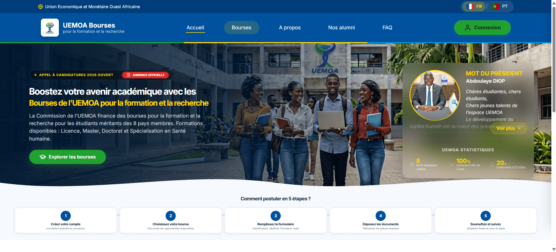 UEMOA E-Scholarship Platform