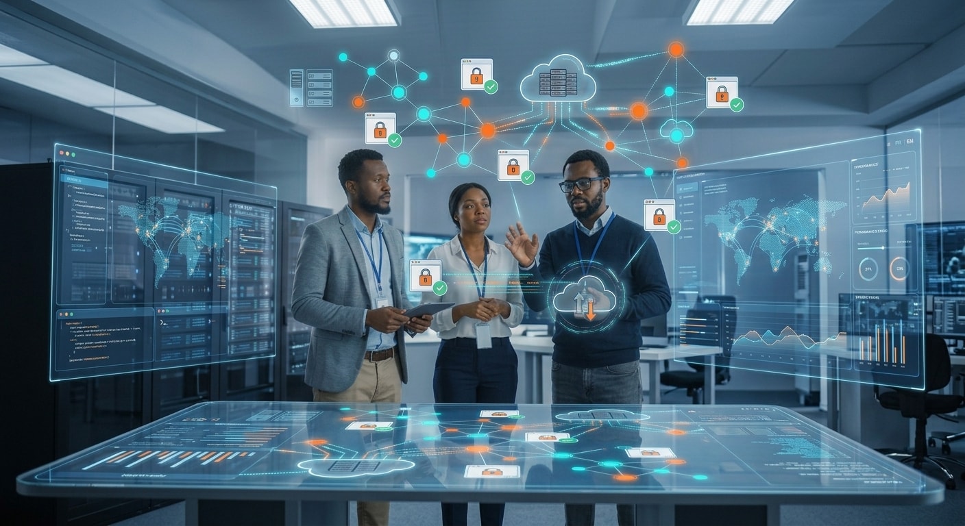 Équipe Telia Informatique au travail